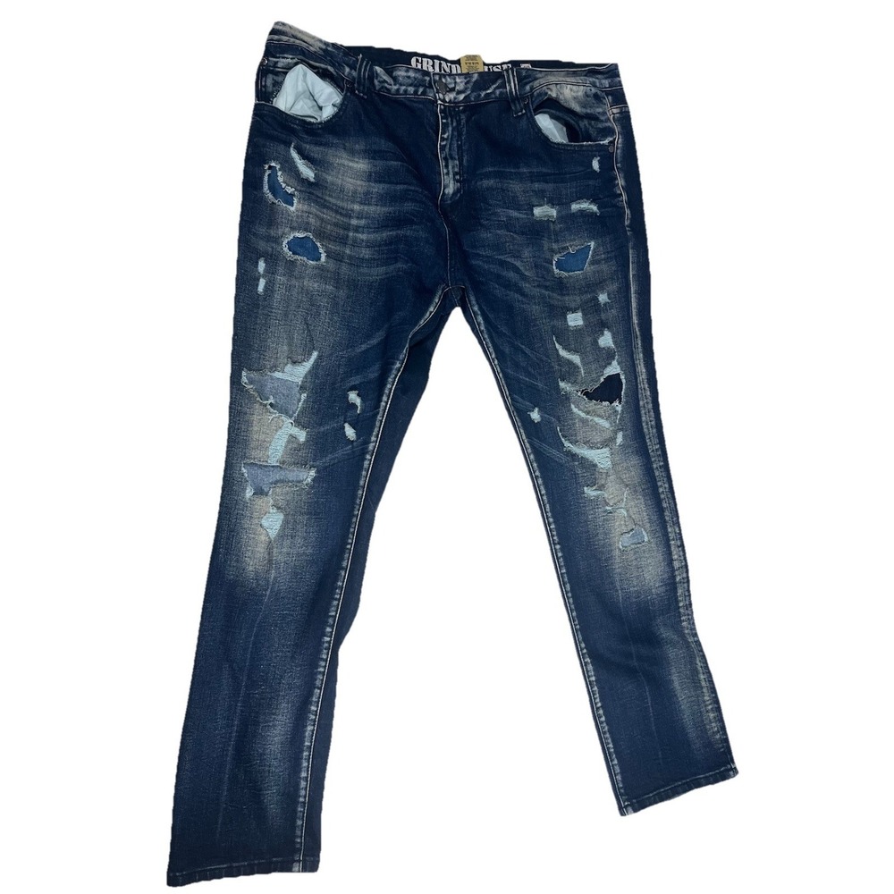 Grindhouse Jeans Mens 40x31 Distressed‎ Grunge Thrashed Streetwear